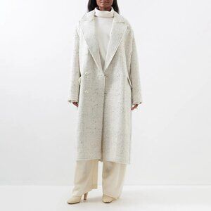 RAEY Raw Edge Double Breasted Wool Coat Ivory Size UK 8 US 4 NEW NWT